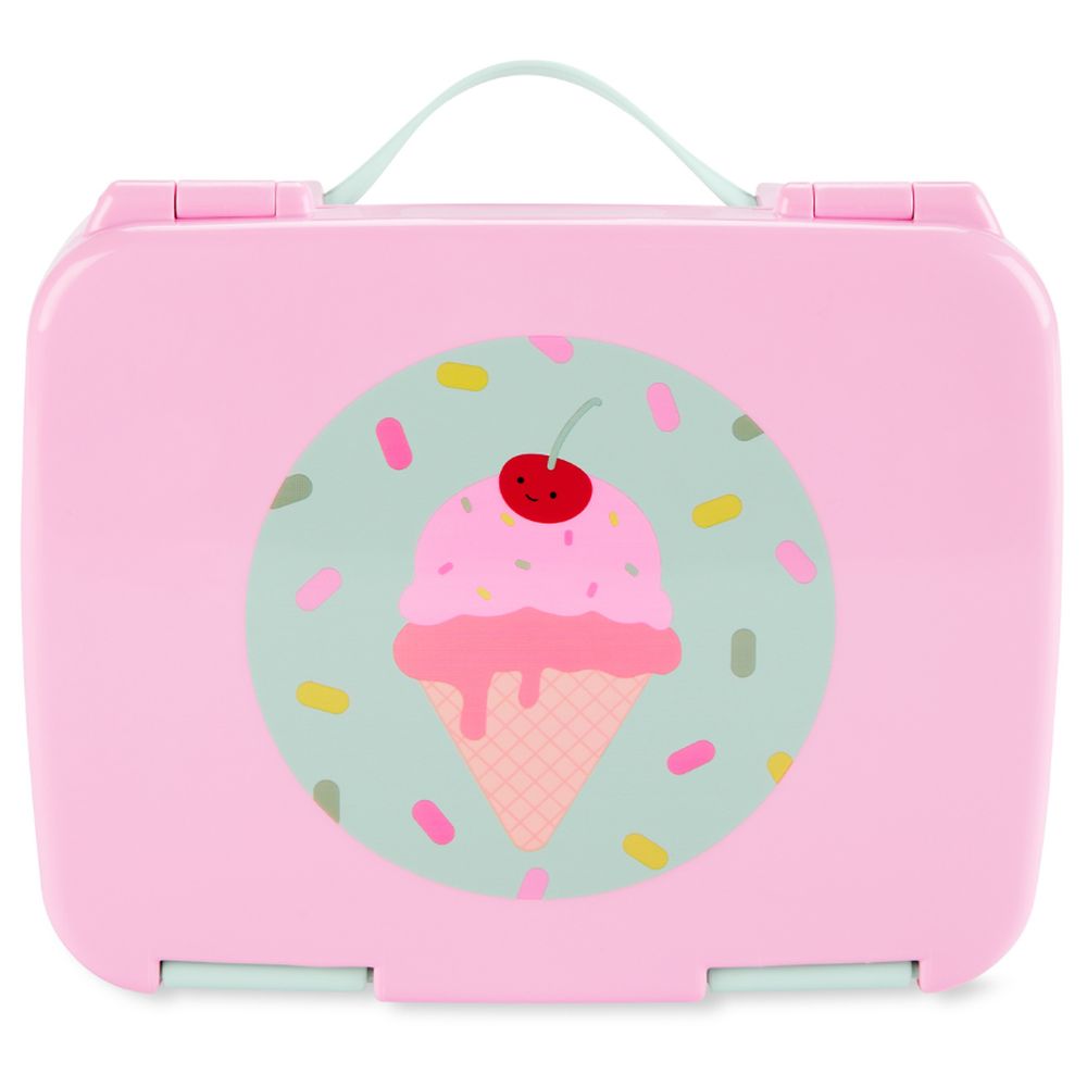 Skiphop - Spark Style Backpack - 12.5-Inch With Lunch Bag, 2 Compartment Bento Box And SS Straw Bottle - Ice Cream