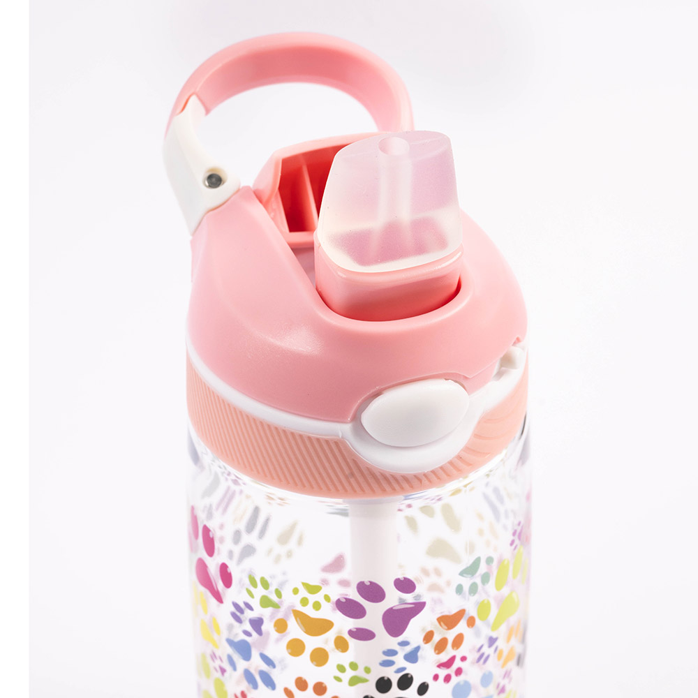 Cocobee - Tritan Leakproof Water Bottle, 480ml - BPA Free, Push-Button Lid, Age 3+ (Pink)