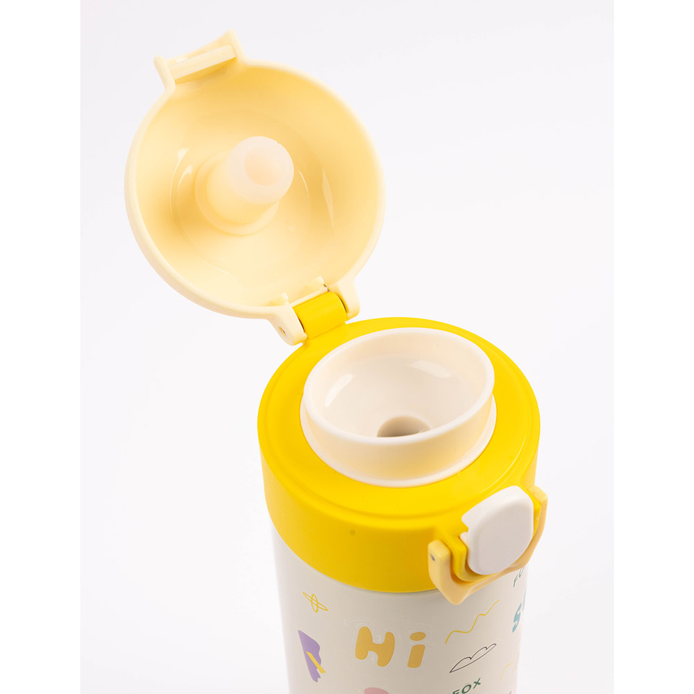 كوكوبي - زمزمية مياه معزولة من الستانلس ستيل - مانعة للتسرب، سعة 500 مل، خالية من الرائحة، (3 سنوات فأكثر) - صفراء