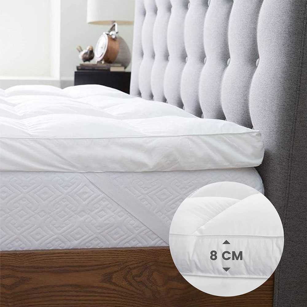 Cotton Home - Super Soft Mattress Topper- White - 90x200x8cm