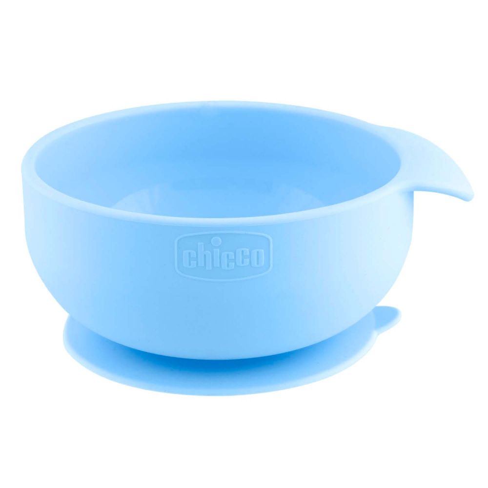 Chicco Silicone Bowl With Suction Cup - Blue