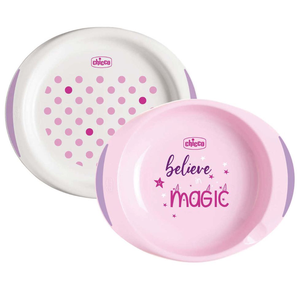 Chicco Baby's Dish Set of 2 - Pink