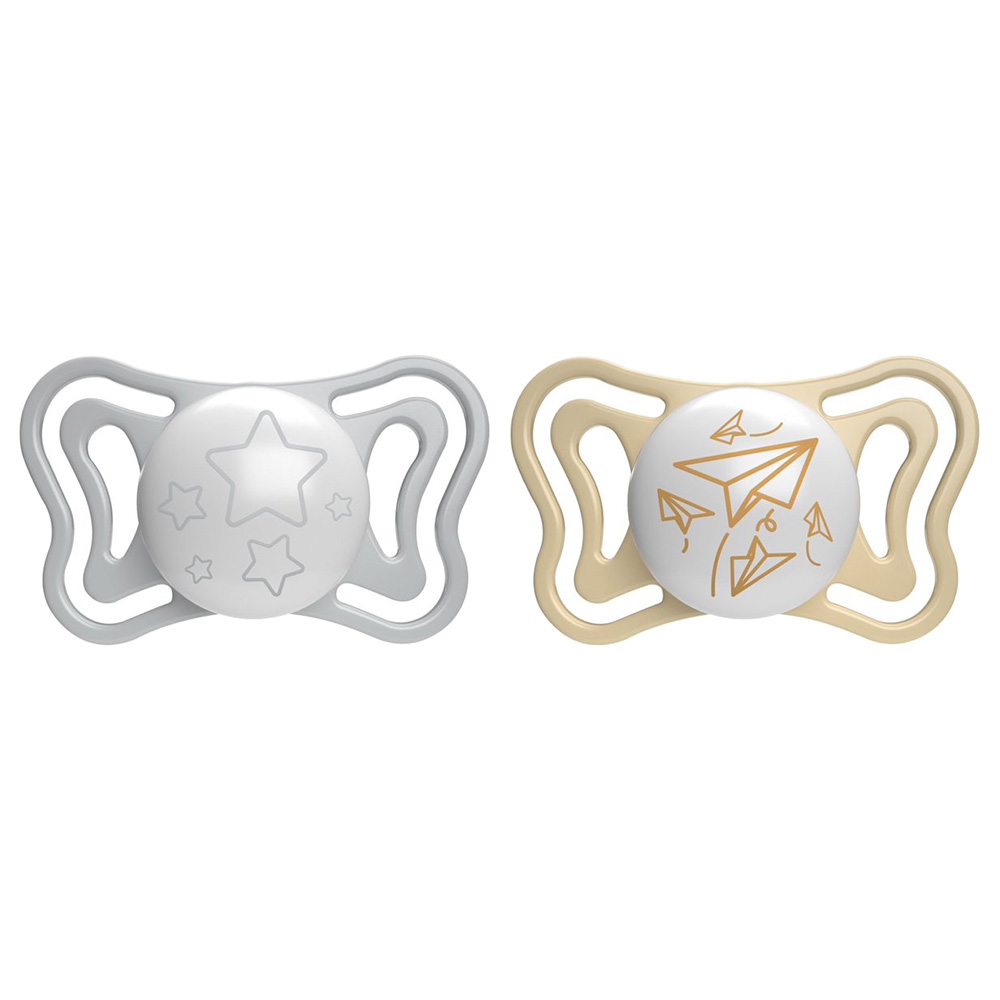 Chicco - PhysioForma Light Silicone Soother 6-16m - GloWithLumi - Pack of 2