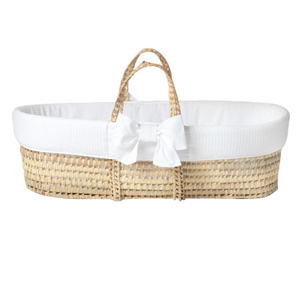 Clair de Lune - 80th Anniversary Chelsea Palm Moses Basket - White