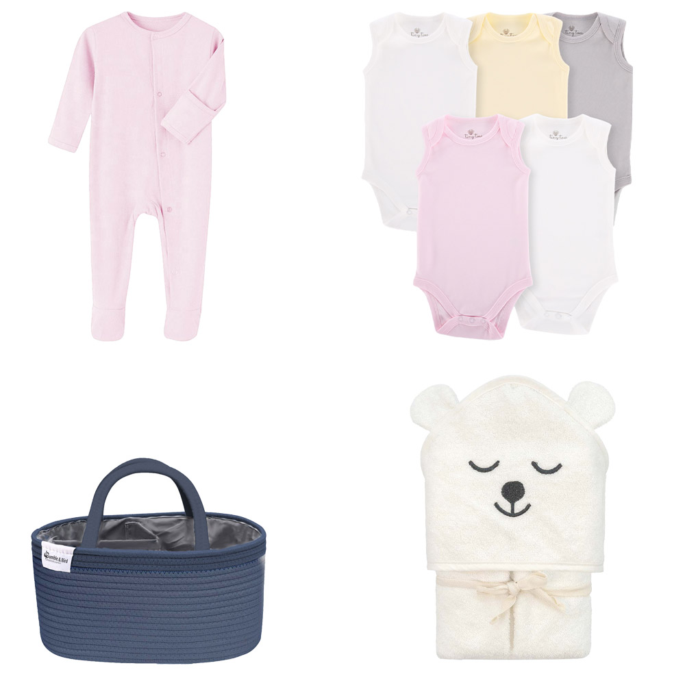 At-Home Newborn Personalized Gift Set - 3-6 M - 4 Pc Set