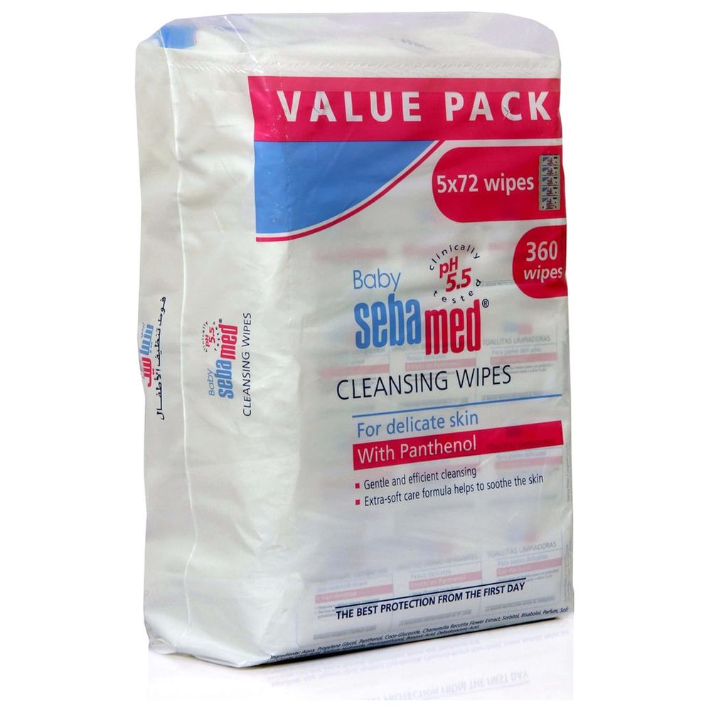 Sebamed Baby Wet Wipes - Pack of 5 - 360 pcs