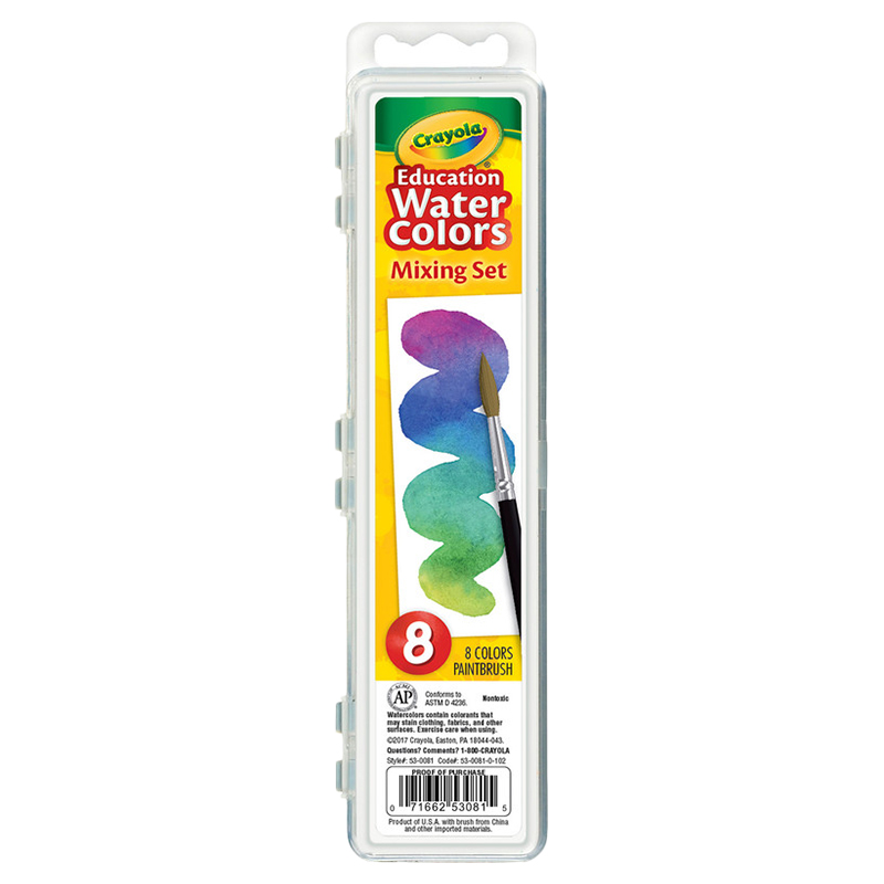 Crayola - Watercolors Palette Tray - 8 Pcs