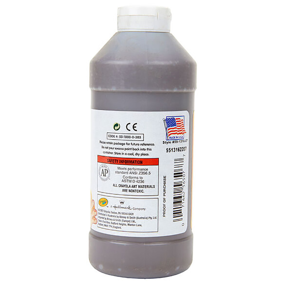 كرايولا - عبوة ألوان التلوين بالأصابع القابلة للغسل - 473.17 مل - بني