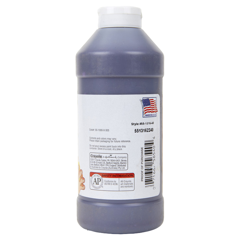 كرايولا - عبوة ألوان التلوين بالأصابع القابلة للغسل - 473.17 مل - بنفسجي