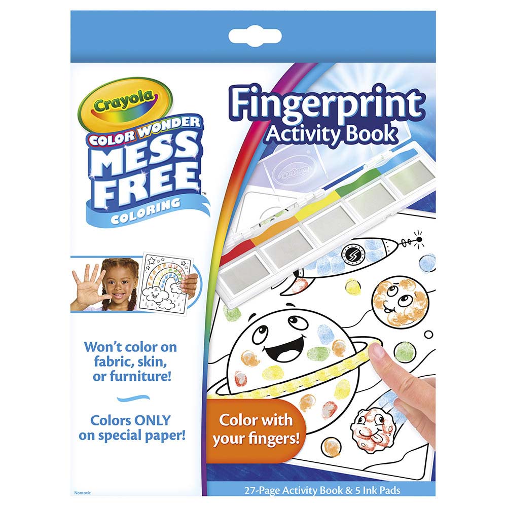 كرايولا - مجموعة نشاط الرسم ببصمات الأصابع بلا أوساخ - 6 قطع
