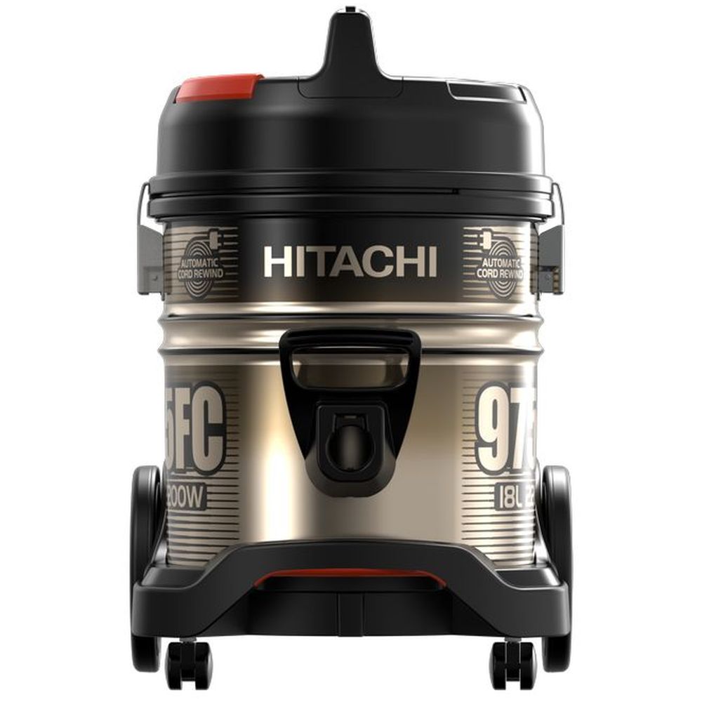 Hitachi - Dry Drum Vacuum Cleaner - Black/Gold - 2200 W - CV-975FCGB