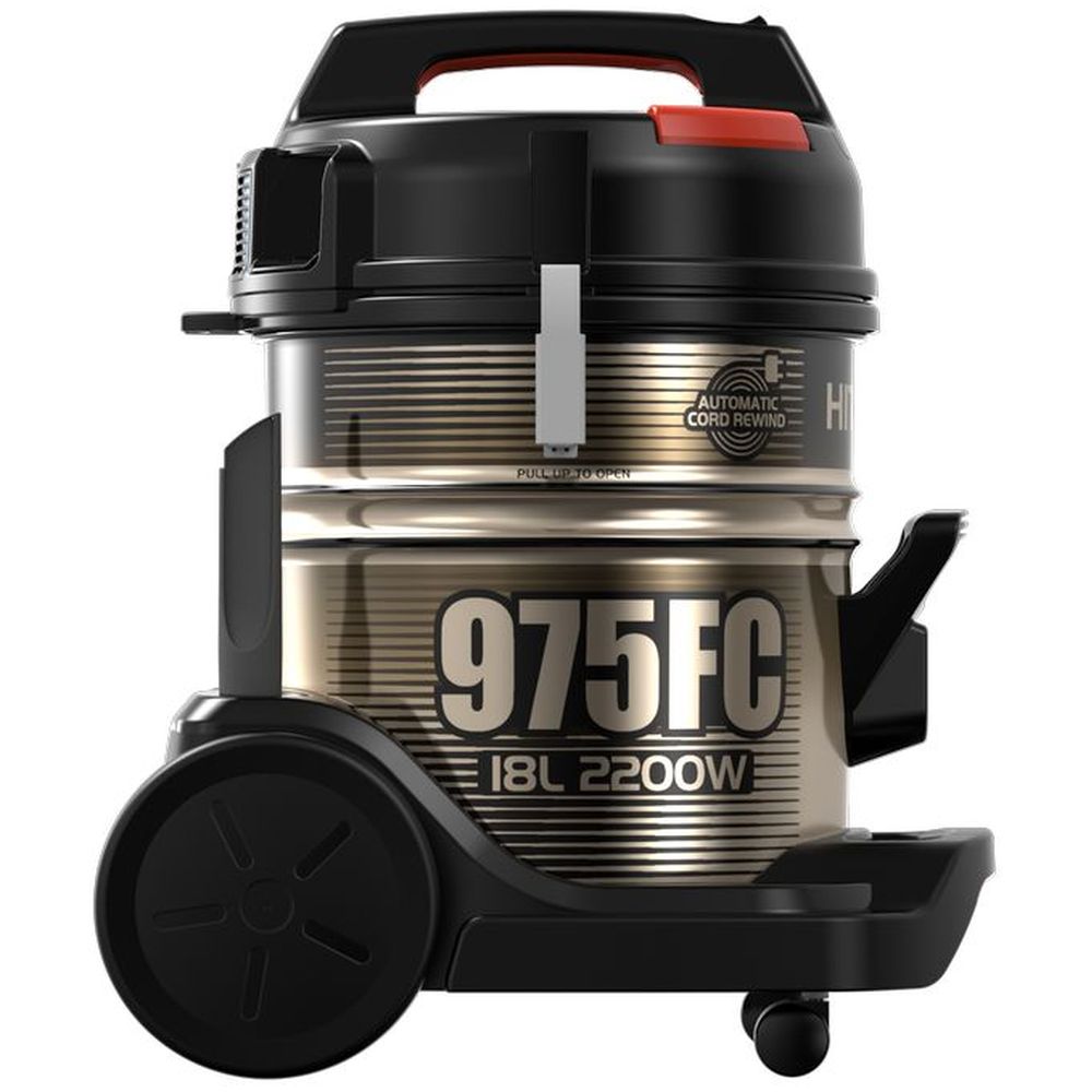 Hitachi - Dry Drum Vacuum Cleaner - Black/Gold - 2200 W - CV-975FCGB