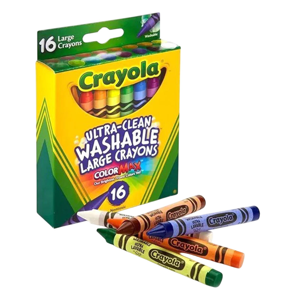 Crayola - Ultra-Clean Washable Crayons - Color May Vary - 16 Pcs