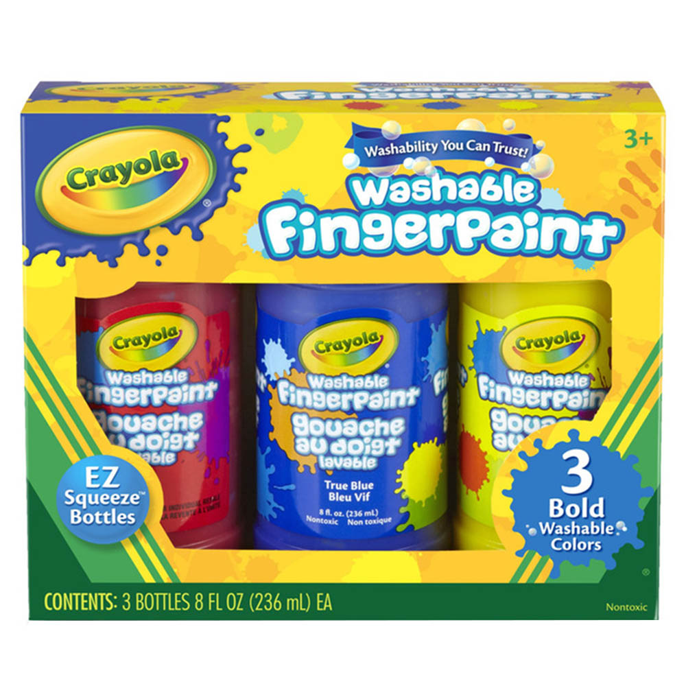 Crayola - Washable Finger-Paint Bold Colors - 3 Pcs - 236 ml