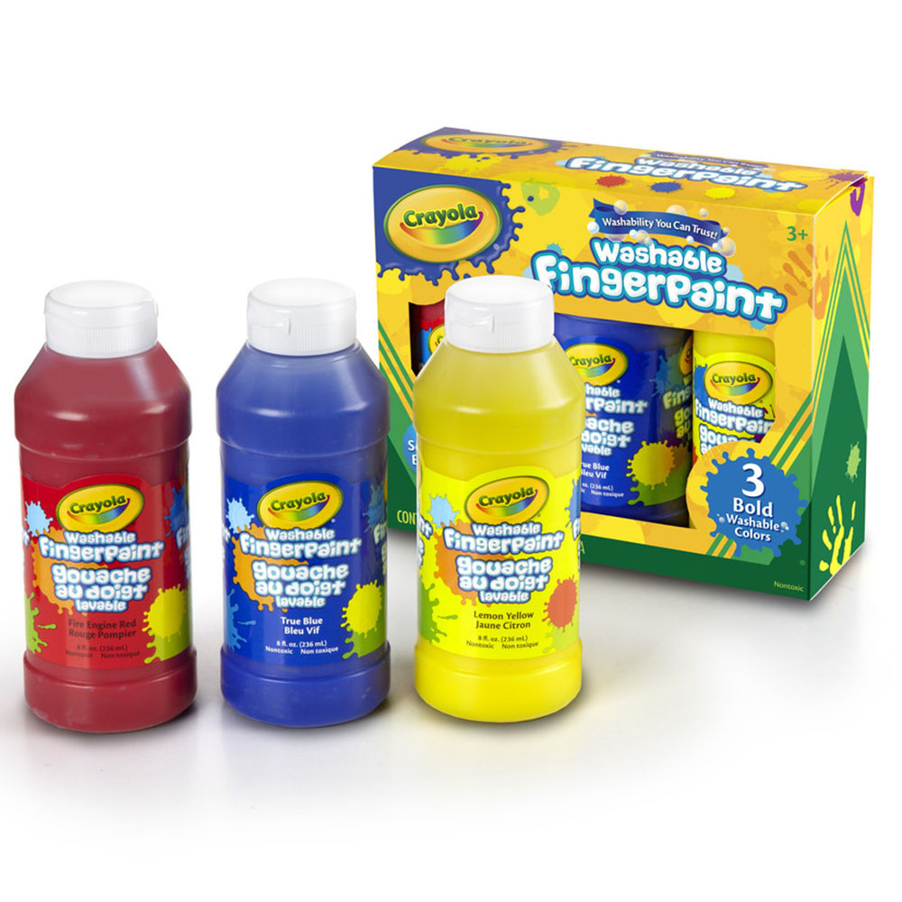 Crayola - Washable Finger-Paint Bold Colors - 3 Pcs - 236 ml