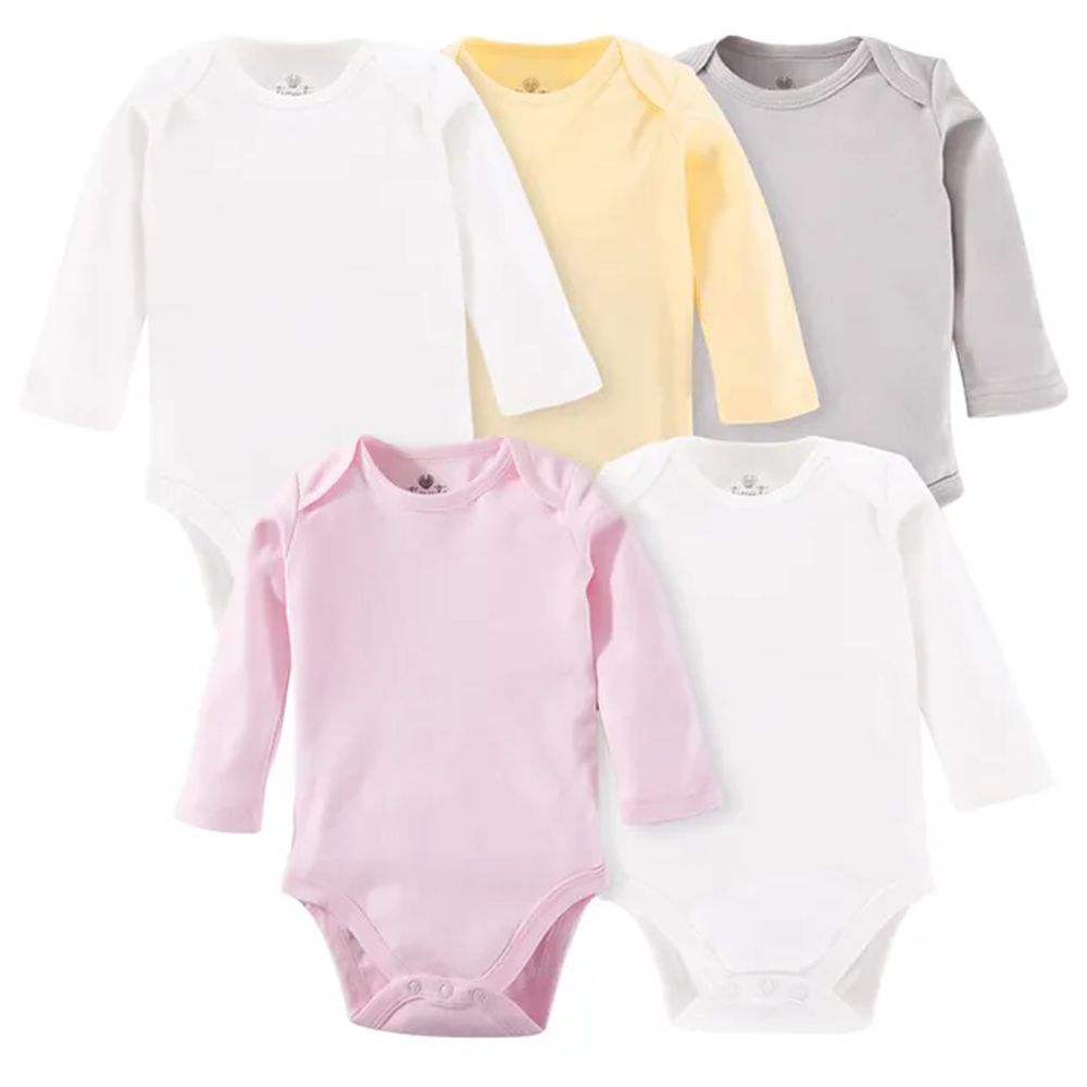 تايني توز - طقم هدايا مخصص للبنات الصغيرات قطن 100% أكمام طويلة - من 3 إلى 6 أشهر - 5 قطع