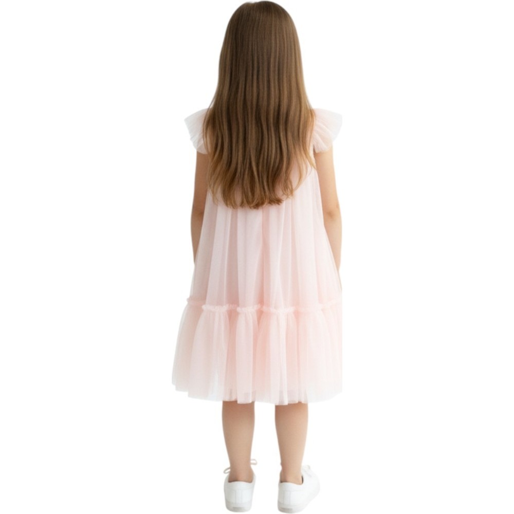 D' Daniela - Pleated Semi Casual Dress - Light Pink