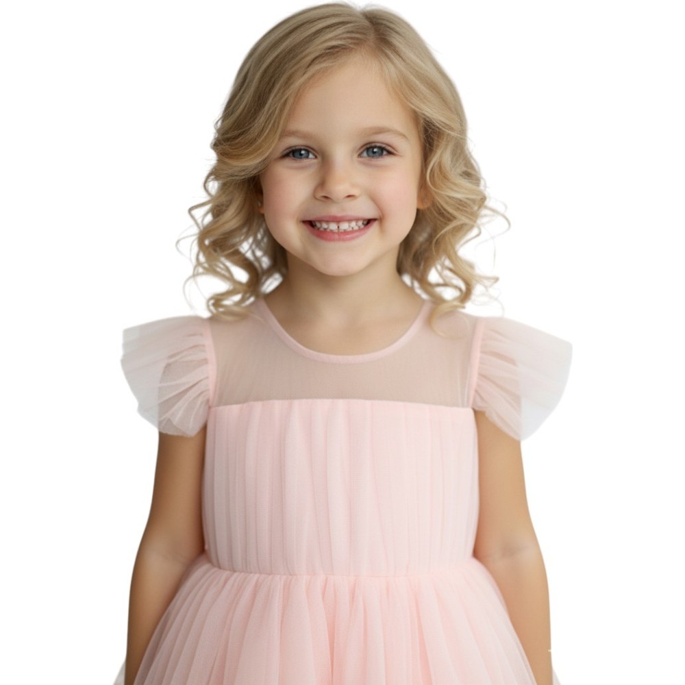 دي'دانييلا - فستان بثنيات - زهري فاتح