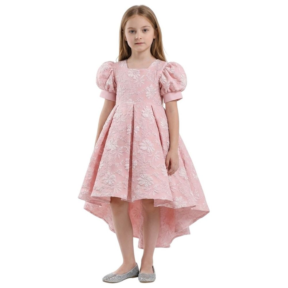 D' Daniela - Girls Tulle Floral Dress - Pink