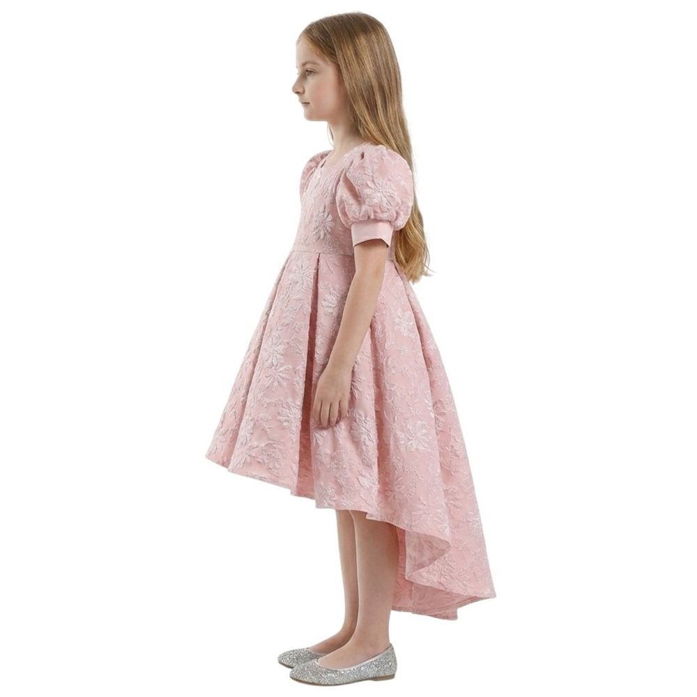 D' Daniela - Girls Tulle Floral Dress - Pink