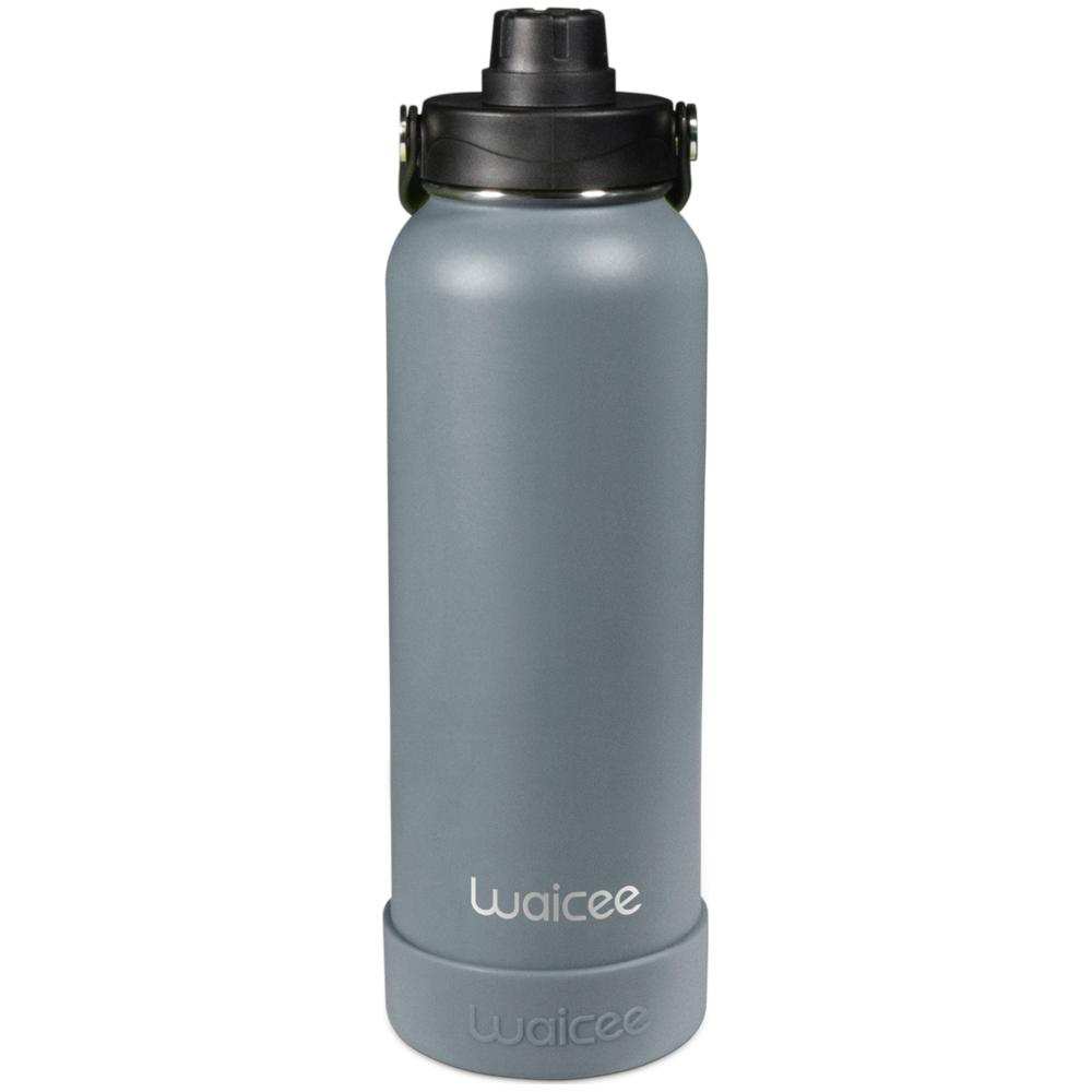 واي سي - زمزمية قابلة لإعادة الاستخدام بلون رمادي معدني - 1200 مل