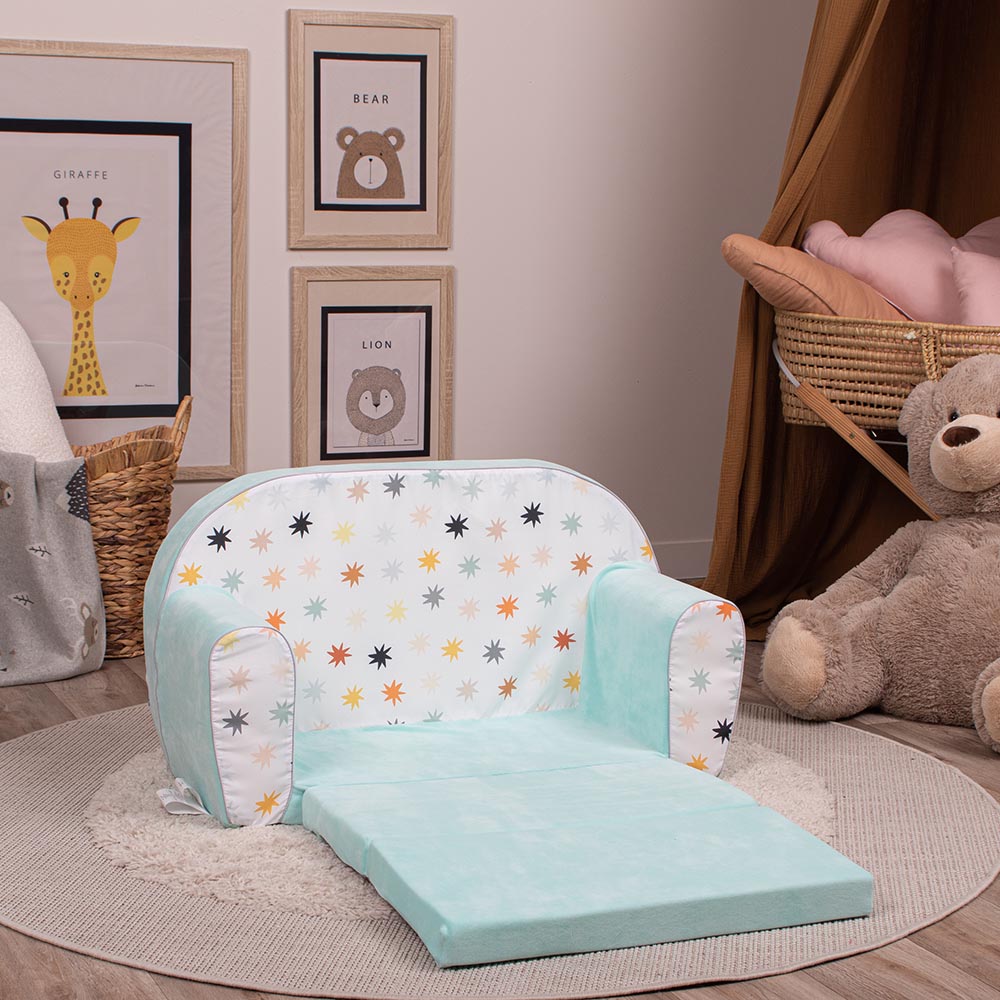 Delsit - Double Sofa Stars On Chenille - Mint