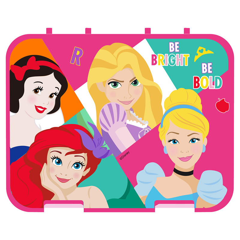 Disney - 4 Compartment Double Buckle Locks Tritan Lunch Box - Princess