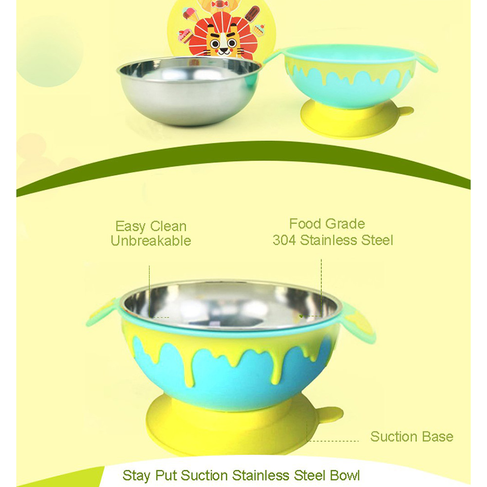 Generic - Like Full Love Stainless Steel Bowl With Lid - Yellow