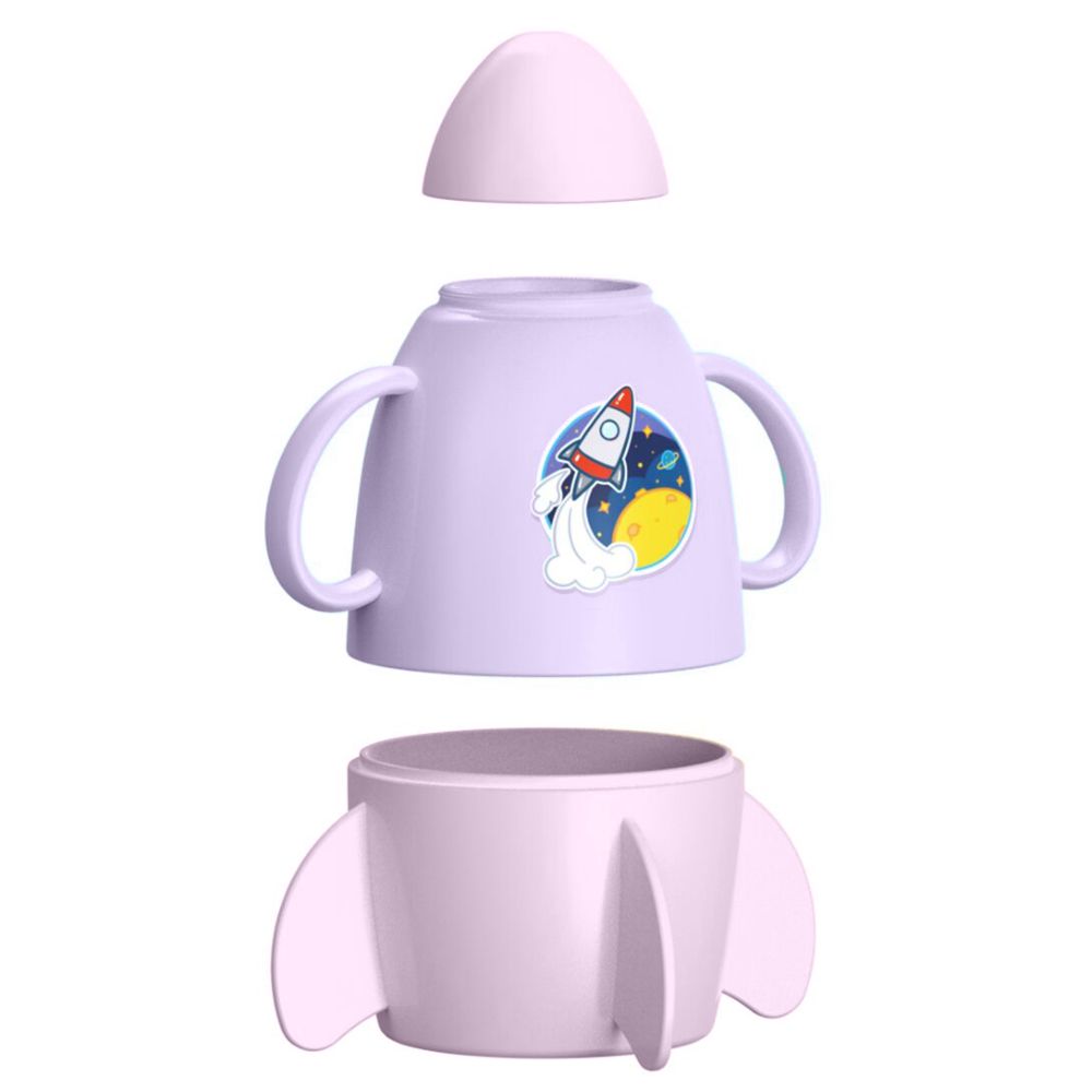 Generic - Rocket Appearance Baby Drink Cup - Purple - 260ml