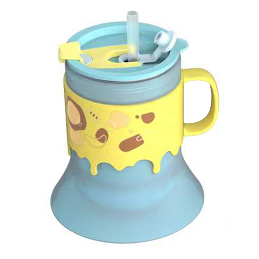 Generic - Stainless Steel Small Horn Water Cup With Straw - 350ml