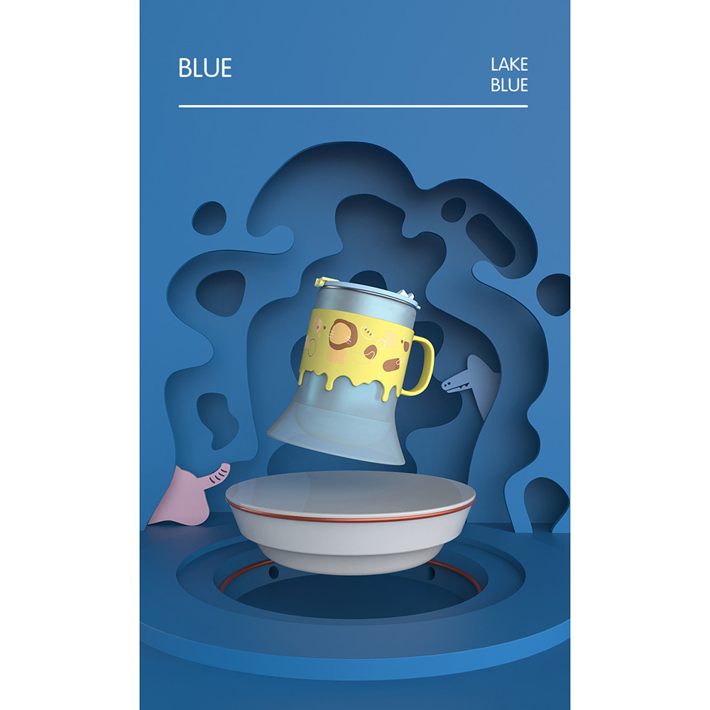 Generic - Stainless Steel Small Horn Water Cup With Straw - 350ml