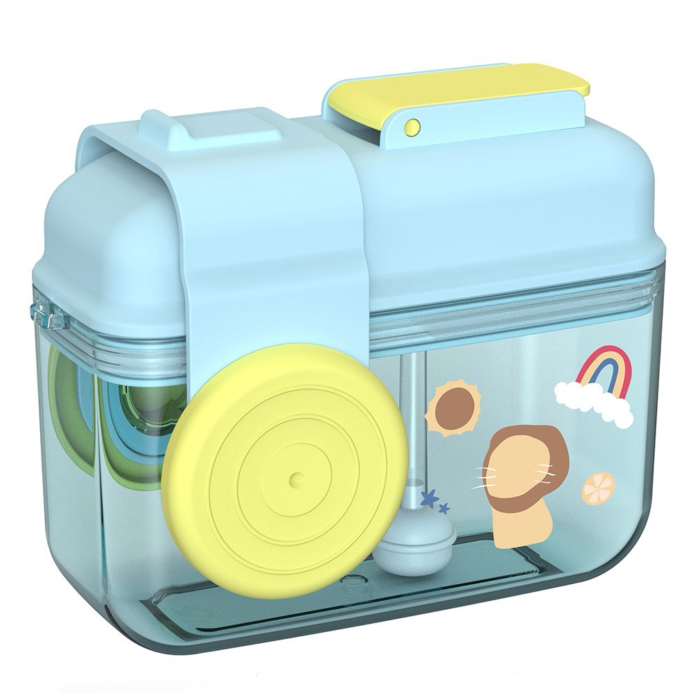 Generic - Small Camera Straw Bottle - Blue - 680ml