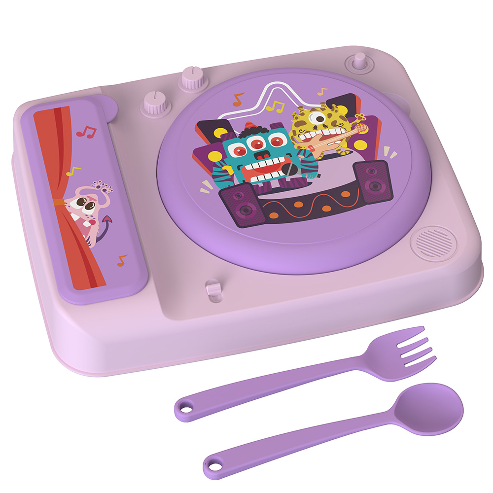Generic - Children's Gramophone Food Plate Set - Purple