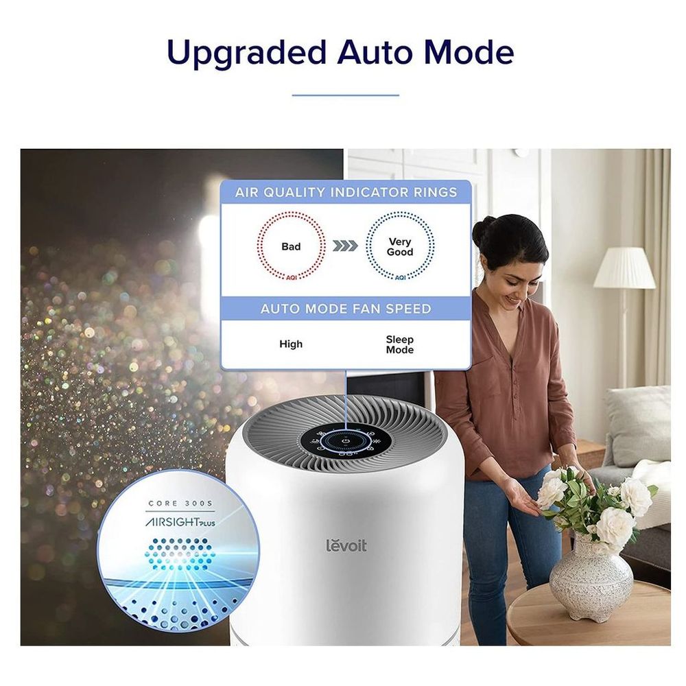 ليفويت - جهاز منقي الهواء كور 300 إس - اتصال واي فاي
