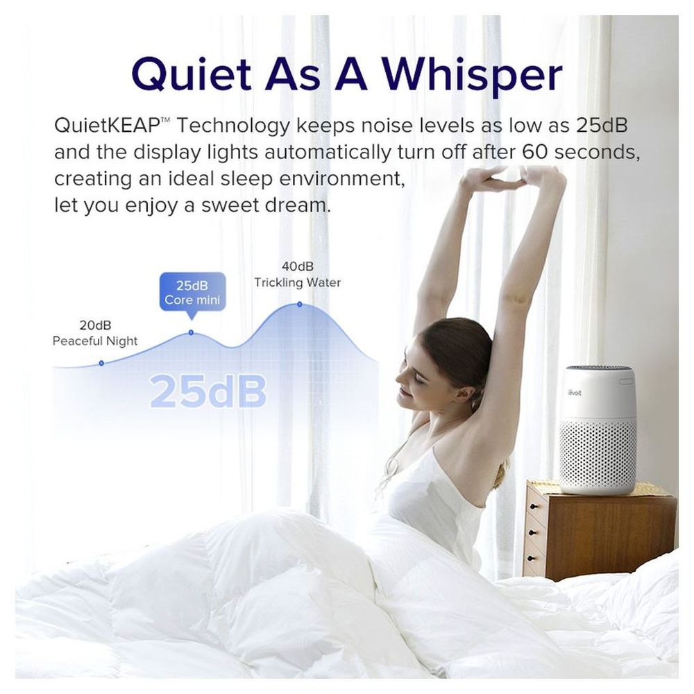 Levoit Core Mini Air Purifier With Fragrance Sponge - White
