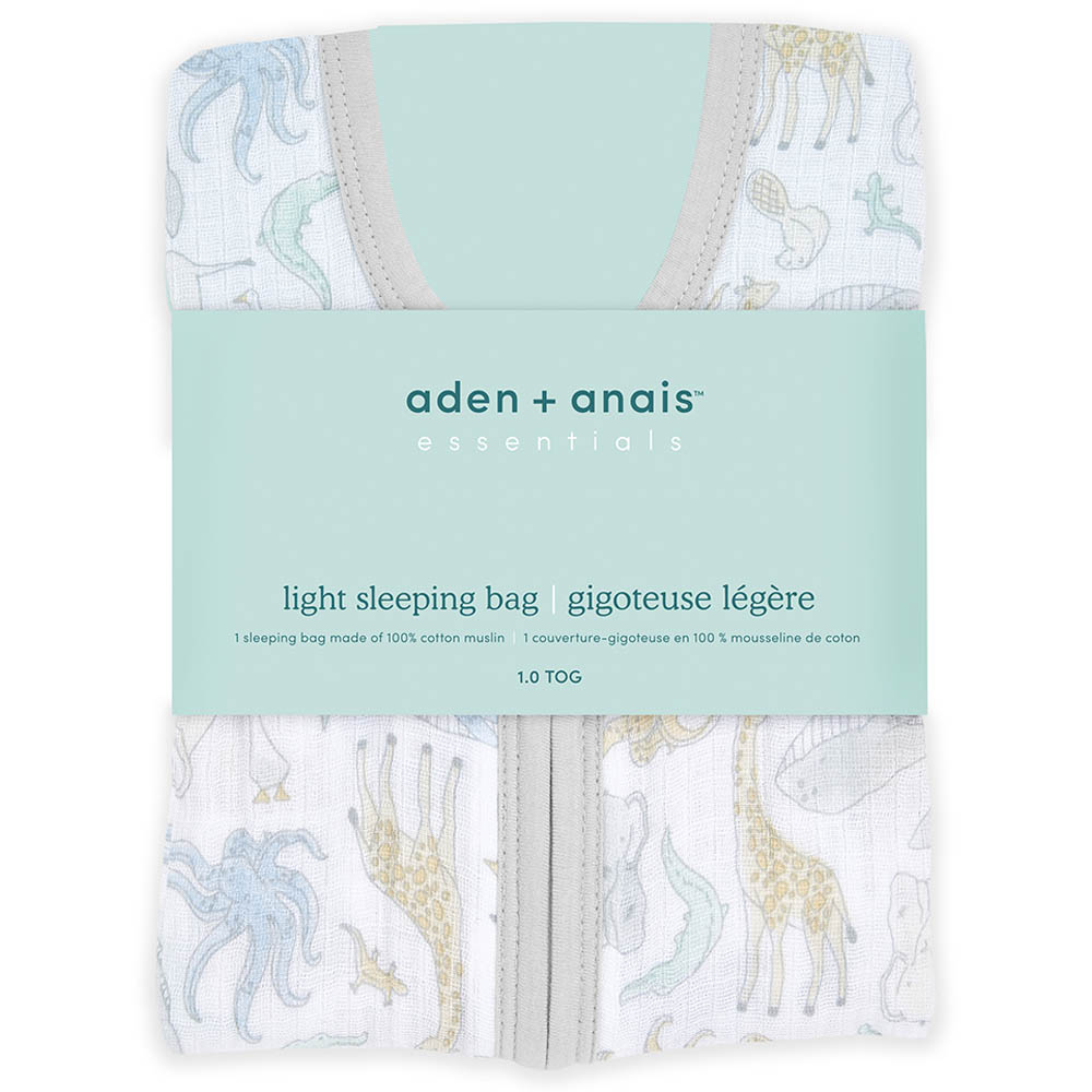 أدين + أنيس - كيس نوم قطن خفيف مقاومة حرارية 1.0- طبيعي