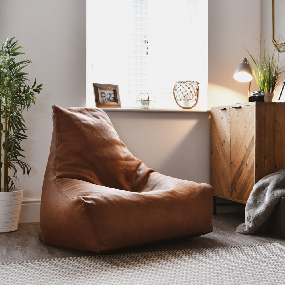 Extreme Lounging - Mighty Leather Bean Bag - Chestnut
