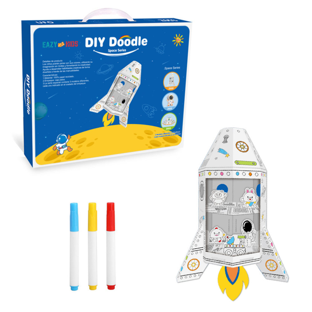 Eazy kids - DIY Creative Spacecraft With 3 Color Pens