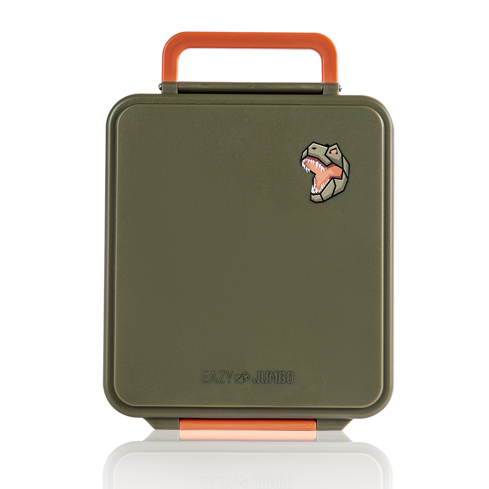 Eazy Kids - Jumbo Bento Lunch Box with Thermos & Dip Jar - Green - 1.72 L
