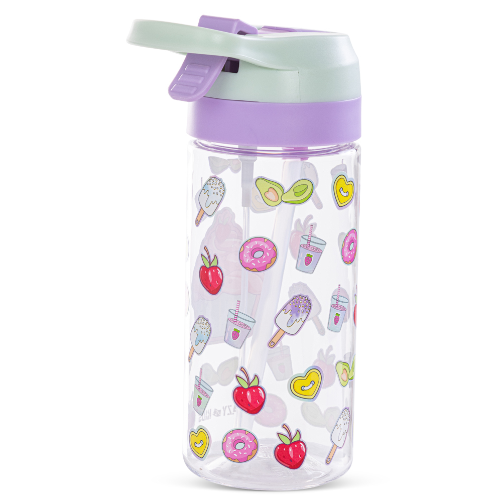Eazy Kids - Muffin Tritan Water Bottle with Spray 500ml - Purple