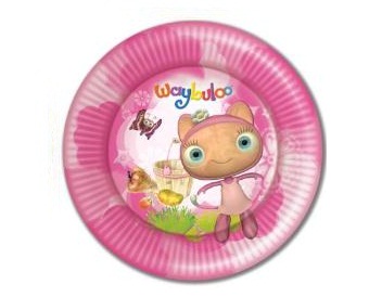 أطباق ورقية 9 بوصة - وايبولو وردي