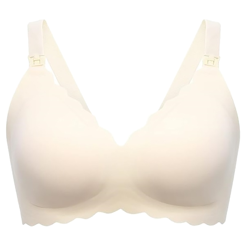 موم كوزي - حمالة صدر للرضاعة بوش اب بدون حواف حياكة بشريط جيلي - كريمي