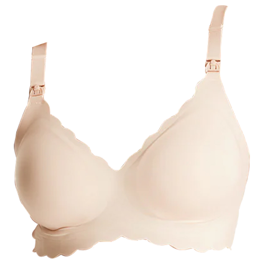 موم كوزي - حمالة صدر للرضاعة بوش اب بدون حواف حياكة بشريط جيلي - كريمي