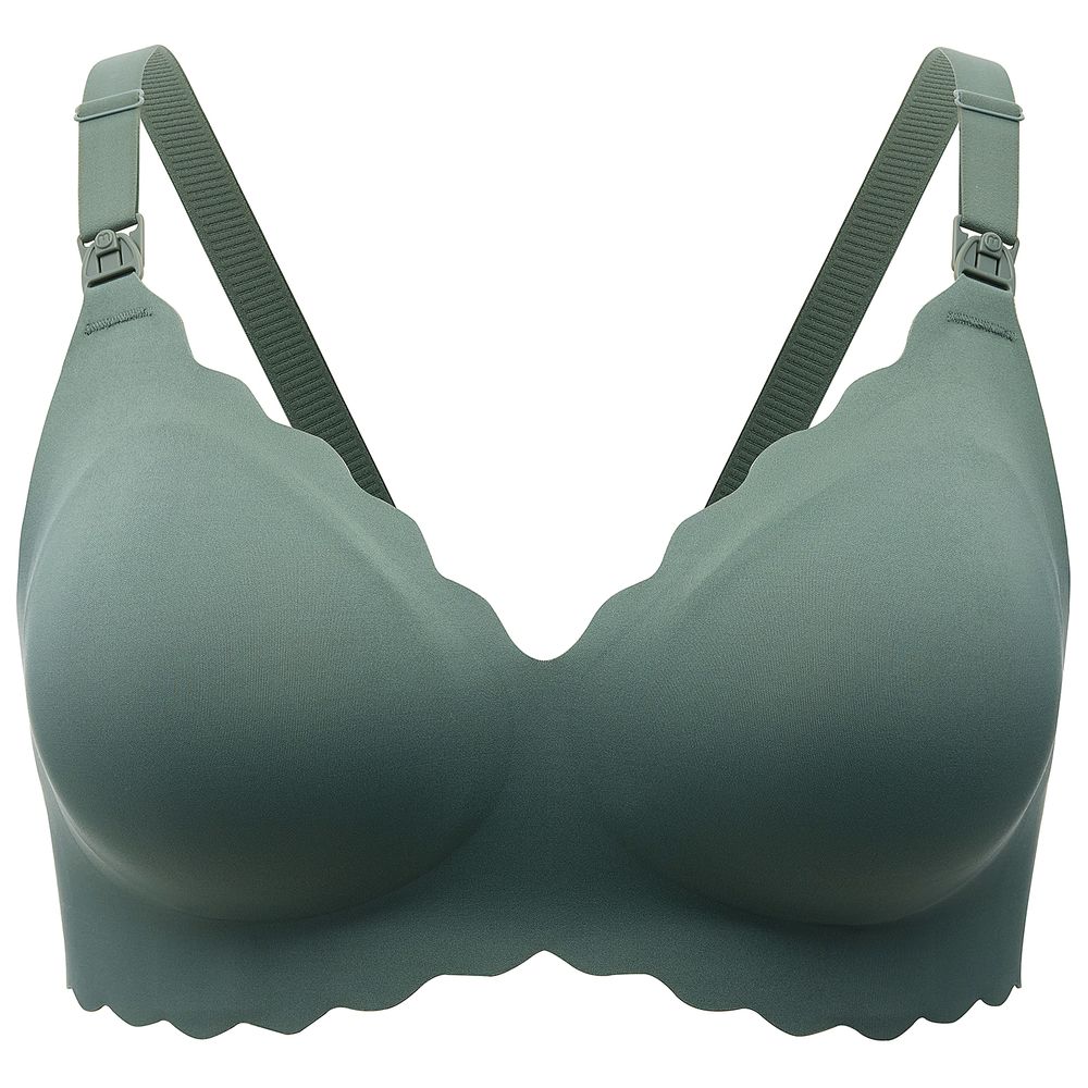 مومكوزي - حمالة صدر للرضاعة بدون درزات جيلي ستريب موردة بوش اب- أخضر