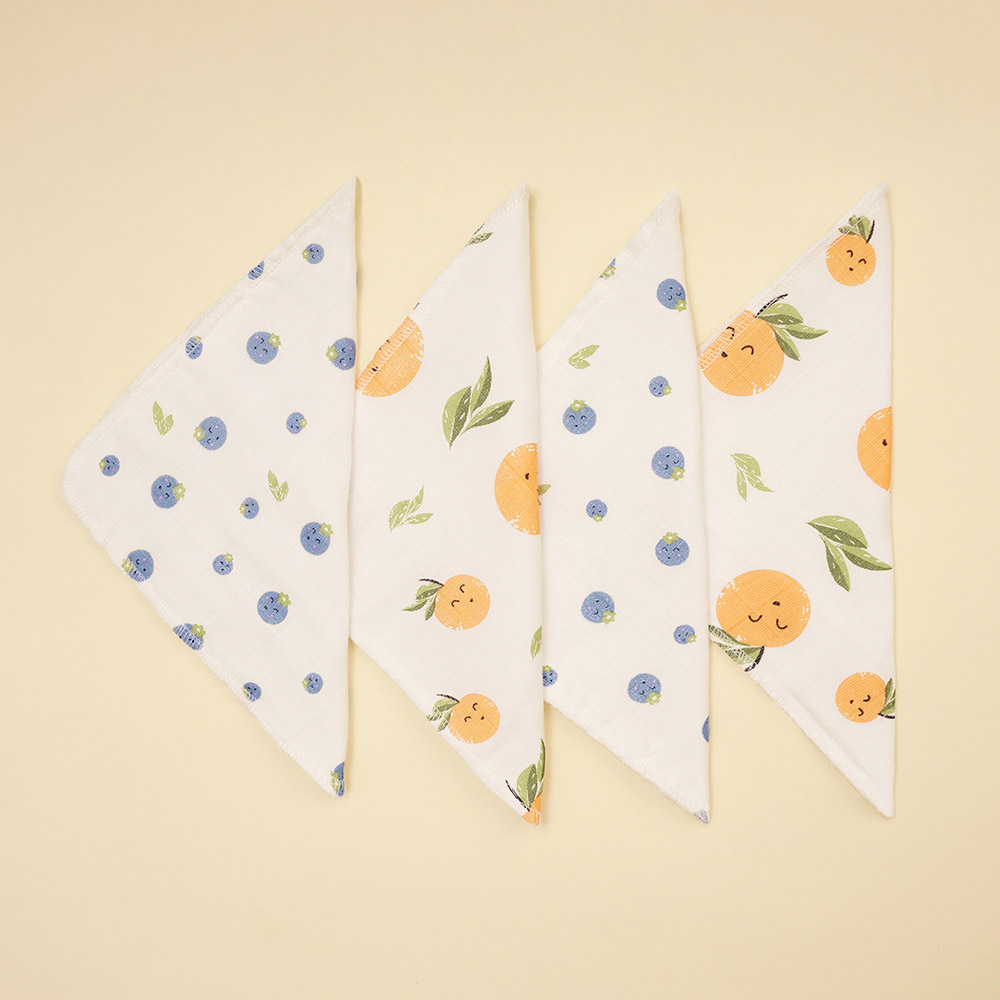 Fancy Fluff - Bamboo Muslin Napkins - Jolly - 4pcs