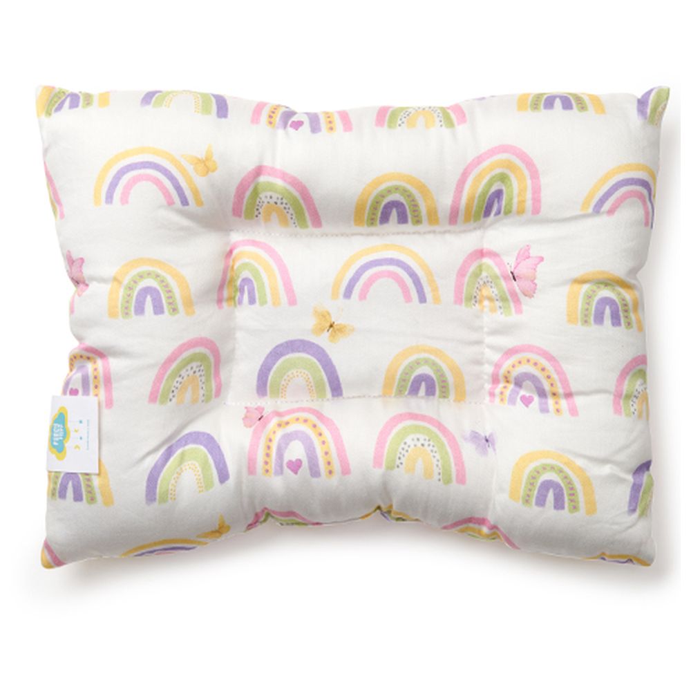Fancy Fluff - Organic Baby Head Nest Pillow - Rainbow Dreams