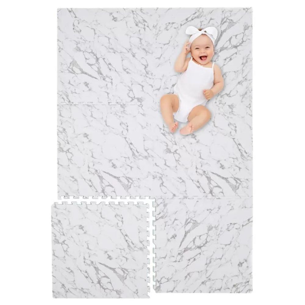Bumble & Bird BabySafe Interlocking Foam Play Mat Tiles - Marble 6-Piece