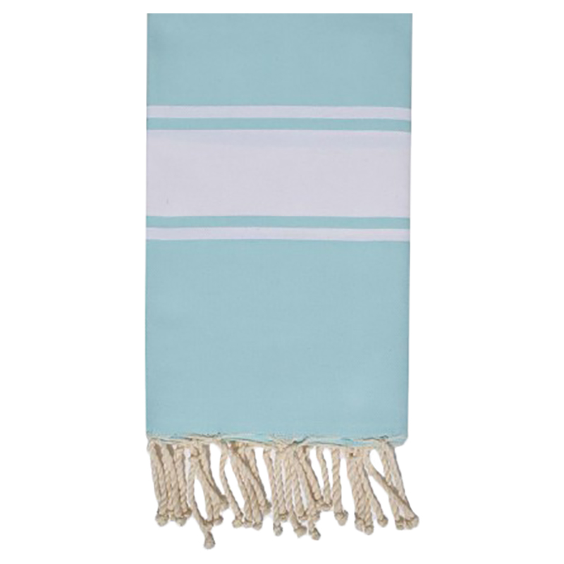 Hammam Corner - 100% Recycled Cotton Classic Beach Towel - Blue Green