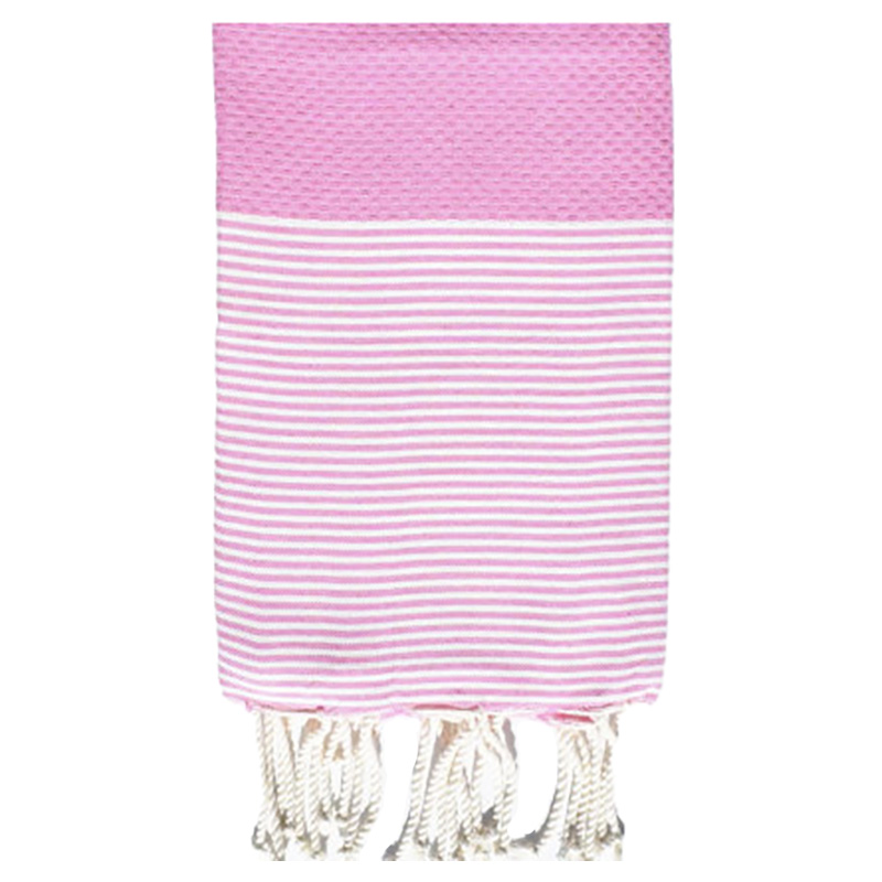 Hammam Corner - 100% Recycled Cotton Honeycomb Beach Towel - Pink