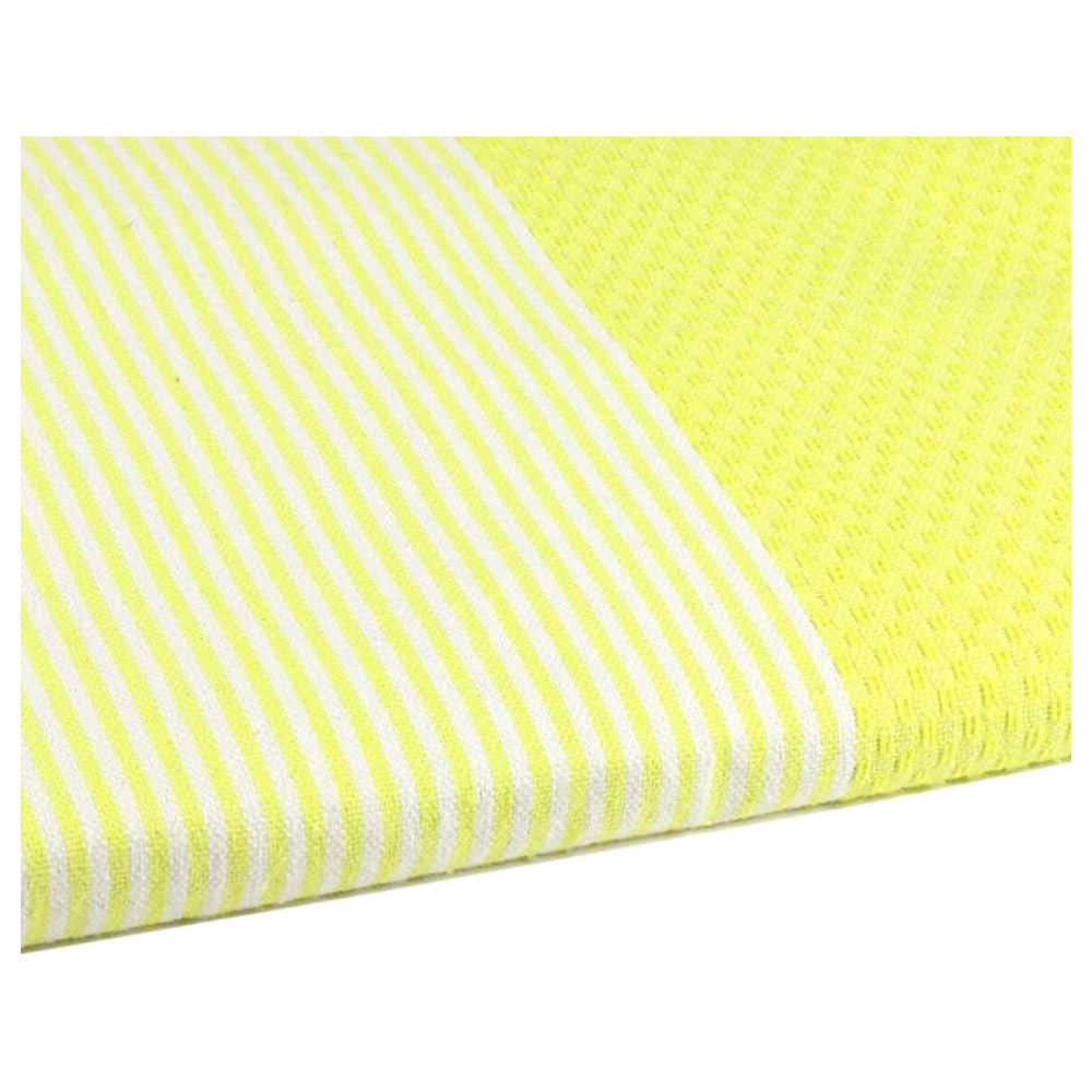 Hammam Corner - 100% Recycled Cotton Honeycomb Beach Towel - Yellow